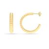 18K Gold-Plated S925 Sterling Silver Charlotte Hoop Earrings for Women Teen 28MM