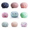 Bilayer Bathing Cap Waterproof Baked Oil Cap New Shower Headscarf  Lady