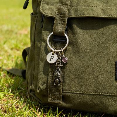 1/2 шт. Вдохновляющий брелок в виде летучей мыши, брелок для эмоциональной поддержки в виде летучей мыши с карточкой с вдохновляющими стихами, металлический кулон в виде летучей мыши