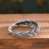 925 Sterling Silver Twist Hollow Bracelet Bangle Female Male Retro Hand Jewelry