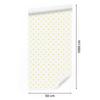 White and cream dots wallpaper, soft shapes for living room and bedroom 50x1000