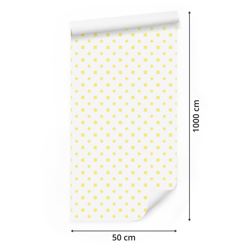 White and cream dots wallpaper, soft shapes for living room and bedroom 50x1000