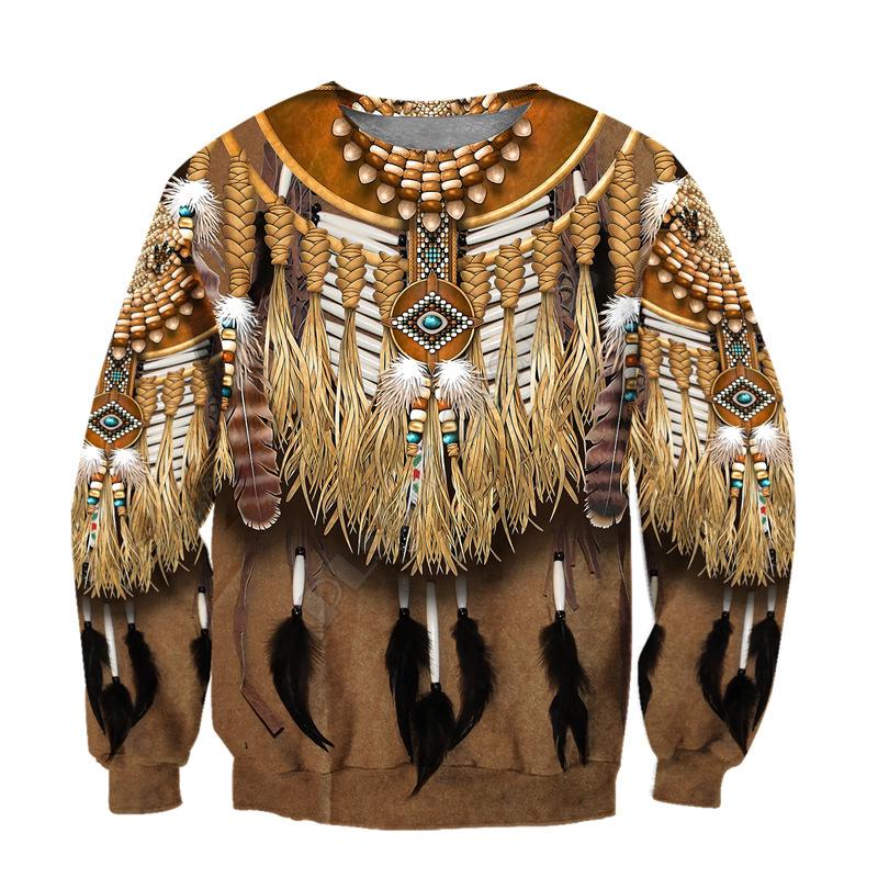 Весна Новая Мужская Толстовка Модная 3D Цифровая Свободная Повседневная С Круглым Вырезом Пуловер Топ