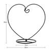 Black Heart-Shaped Iron Hanging Plant Glass Vase Terrarium Stand Holder