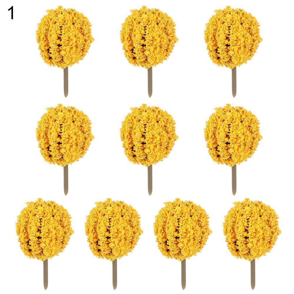 Искусственные пейзажи Деревья Железная дорога Украшение Здание Ландшафтные аксессуары Миниатюрное цветочное дерево