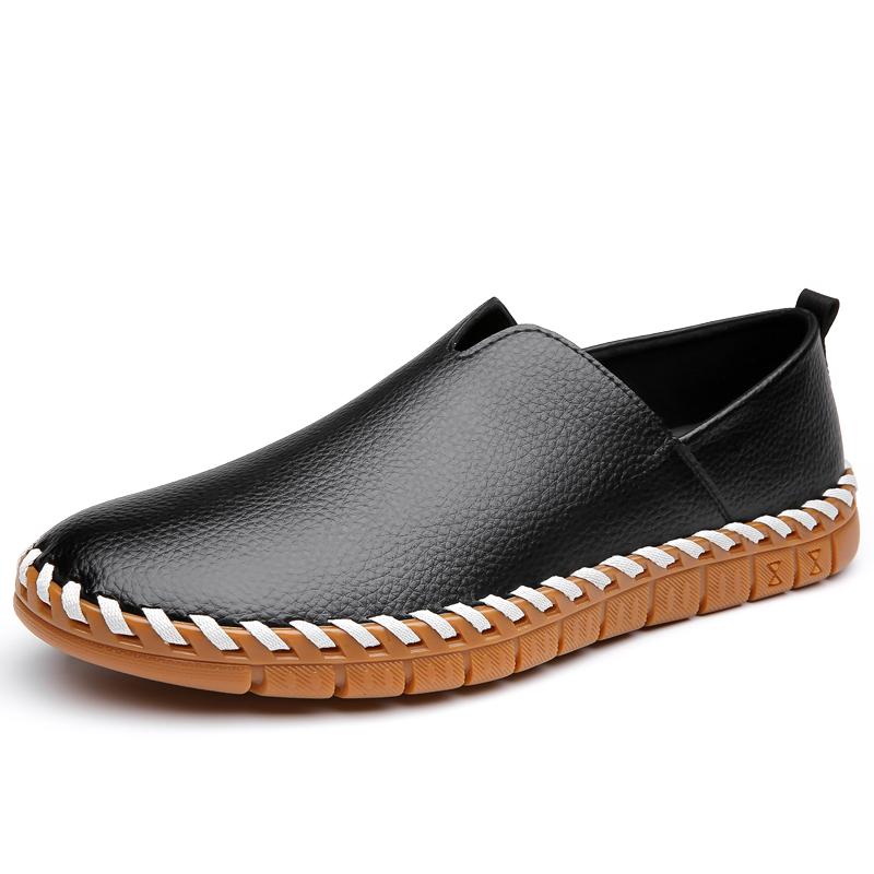 Модная обувь ручной работы, мужская, новая, повседневная, модная, тисненая кожа, ретро, британский стиль, мокасины мужские, удобные, без застежек, для отдыха на природе