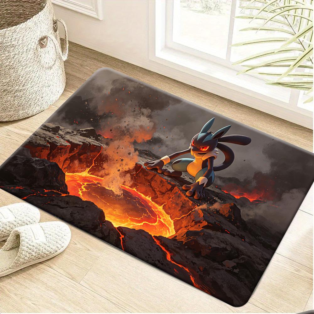 Pokémon Gengar Graveyard Pocket Watch Print Non-Slip Soft Doormat for Home Decor