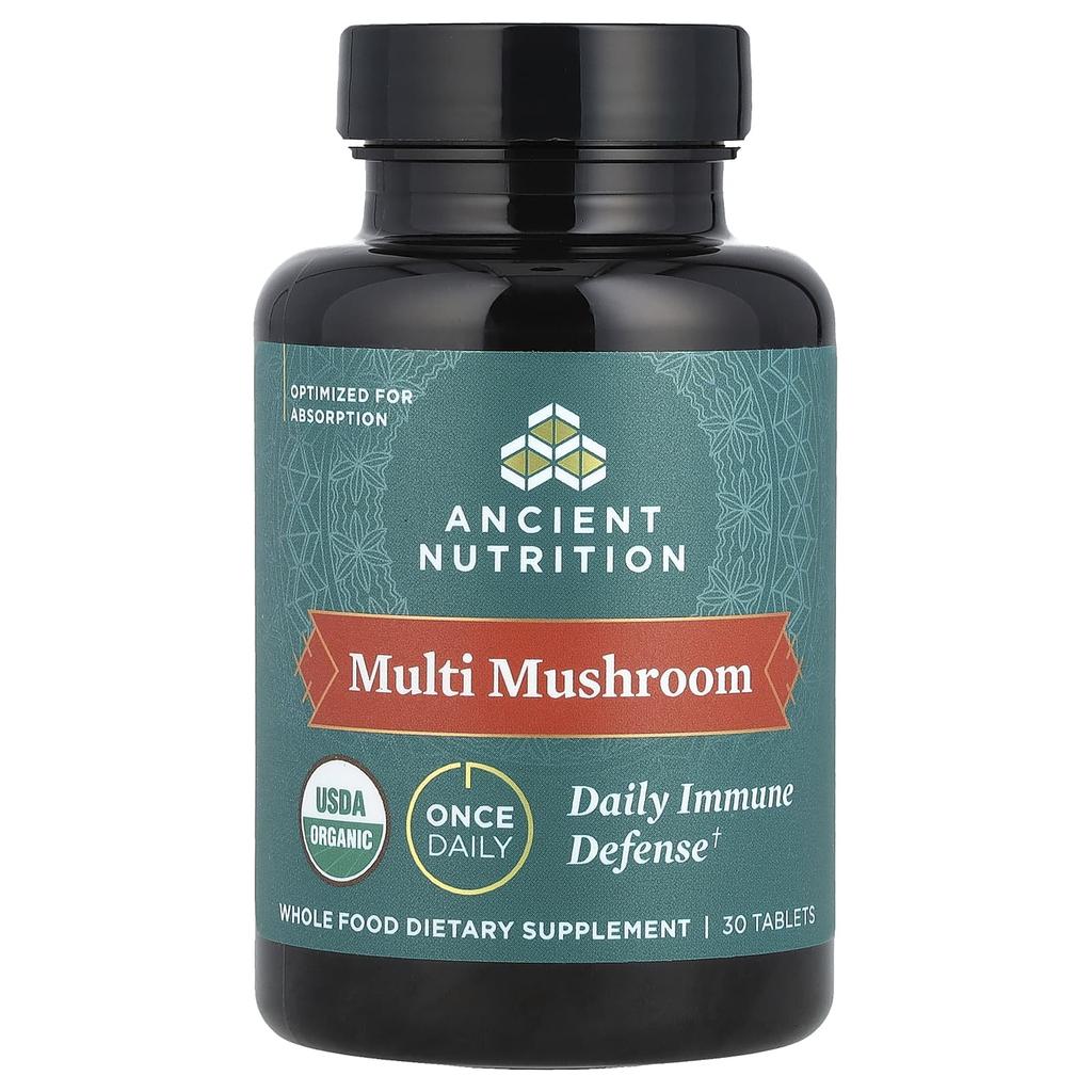 Multi Mushroom, Daily Immune Function Enhancement Effect, 30 Tablets