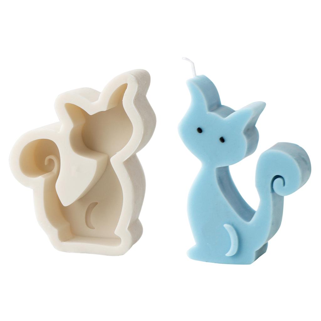 Красивая глиняная силиконовая форма, формы для украшений, формы для статуй в форме мультяшных животных, силиконовая форма для свечей, идеально подходящая для рукоделия