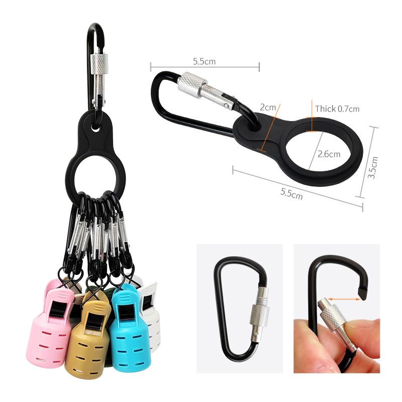 6Pcs Fishing Lure Hook Cap Carabiner Set Durable Anti-Scratch Multi-Color Portable Gear for Outdoor Fishing Camping Hiking