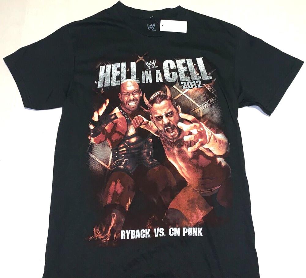 Редкая винтажная 2012 года CM Punk Ryback Hell In A Cell WWE Аутентичная футболка Новая с бирками SM Унисекс футболка