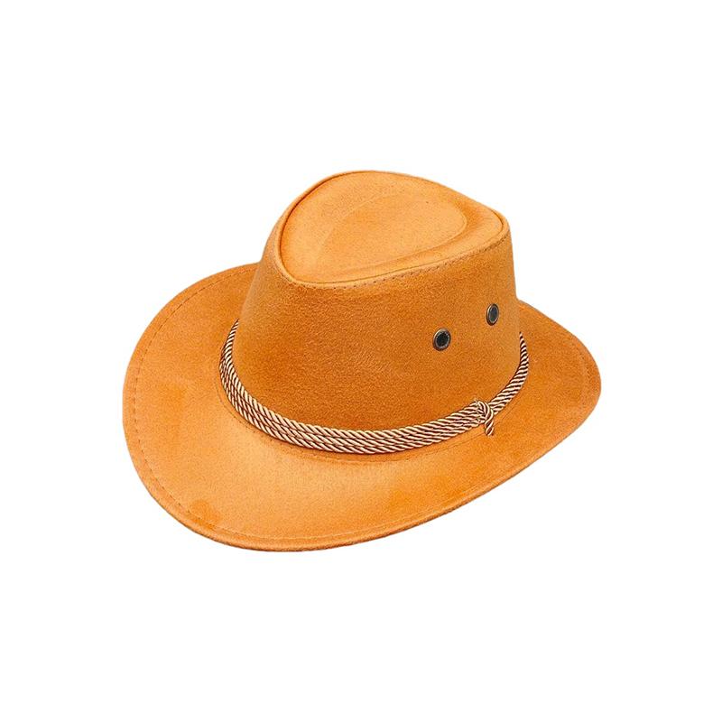 Винтажная ковбойская шляпа в стиле вестерн, однотонная шляпа с широкими полями, джазовая шляпа, защита от солнца для пешего туризма, кемпинга, верховой езды