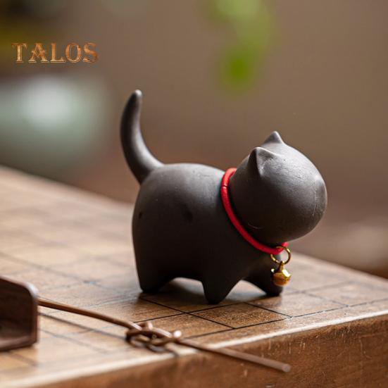 Чайный сервиз «Котенок» с изображением питомца в стиле кунг-фу, изготовленный вручную из фиолетового песка, для чайного домика в стиле восточной элегантности, для стола, домашнего офиса, чайной комнаты, уникальный подарок для любителей чая