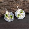 Peridot Earrings Gemstone Jewelry, 925 Solid Sterling Silver Earrings, Handmade Jewelry Birthstone Earrings, Gift For Him