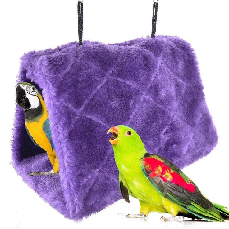Parrot Hammock with 2 Hanging Hooks Warm Snuggle Hut Cage Tent for Cockatiels