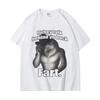 Lf They Talk Behind Yo Back Fart Sitting Wolf Literally Me Funny Meme Emo T-shirts Unisex Fashion Vintage Streetwear T Shirts
