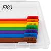 Corner Alignment Tool 7Pcs/Set Paper Crafting Rulers with Storage Case, Color-Coded L-Shaped Pastel Color Size Tabs, Layering Guide