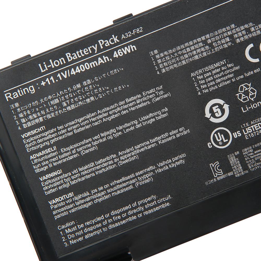 Сменный аккумулятор для ноутбука A32-F52 A32-F82 для Asus K40AF K40ID K40AB K40 K60 X8AC K50 440 мАч