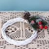 Xmas Ornament Blank Natural Hanging Christmas Decoration Rattan Ring Wicker Wreath White Garland