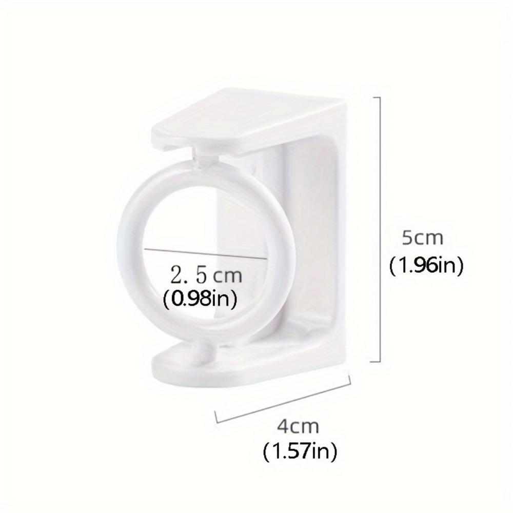2pcs 360° Rotatable Retractable Pole Fixator, Non-drilling Strong Adhesive Hooks, Towel Rod Shower Curtain Rod Brackets