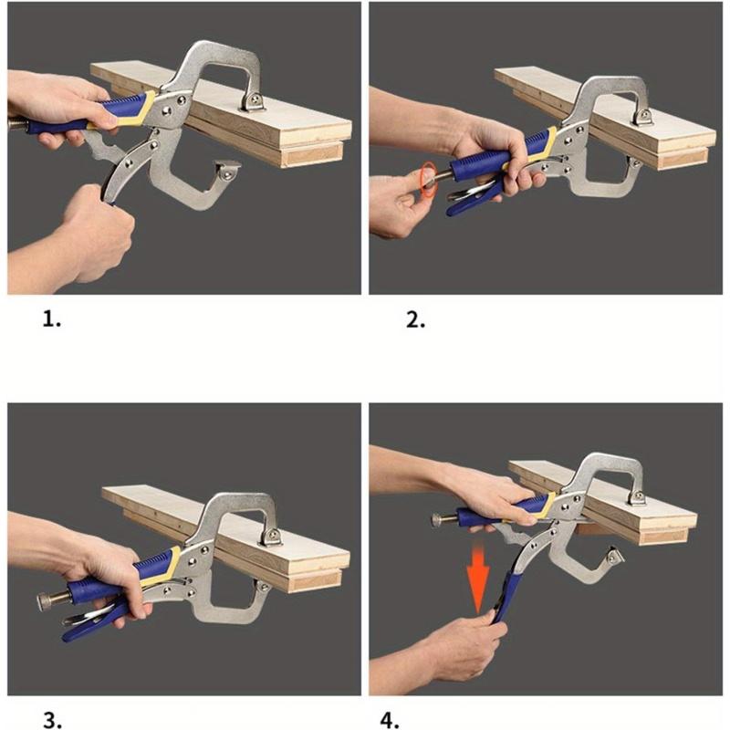 1 шт. Регулируемый зажим C-Vise Grip Clamp - Большие фиксирующие плоскогубцы с резиновой ручкой, универсальный и прочный зажимной инструмент промышленного класса для мастеров