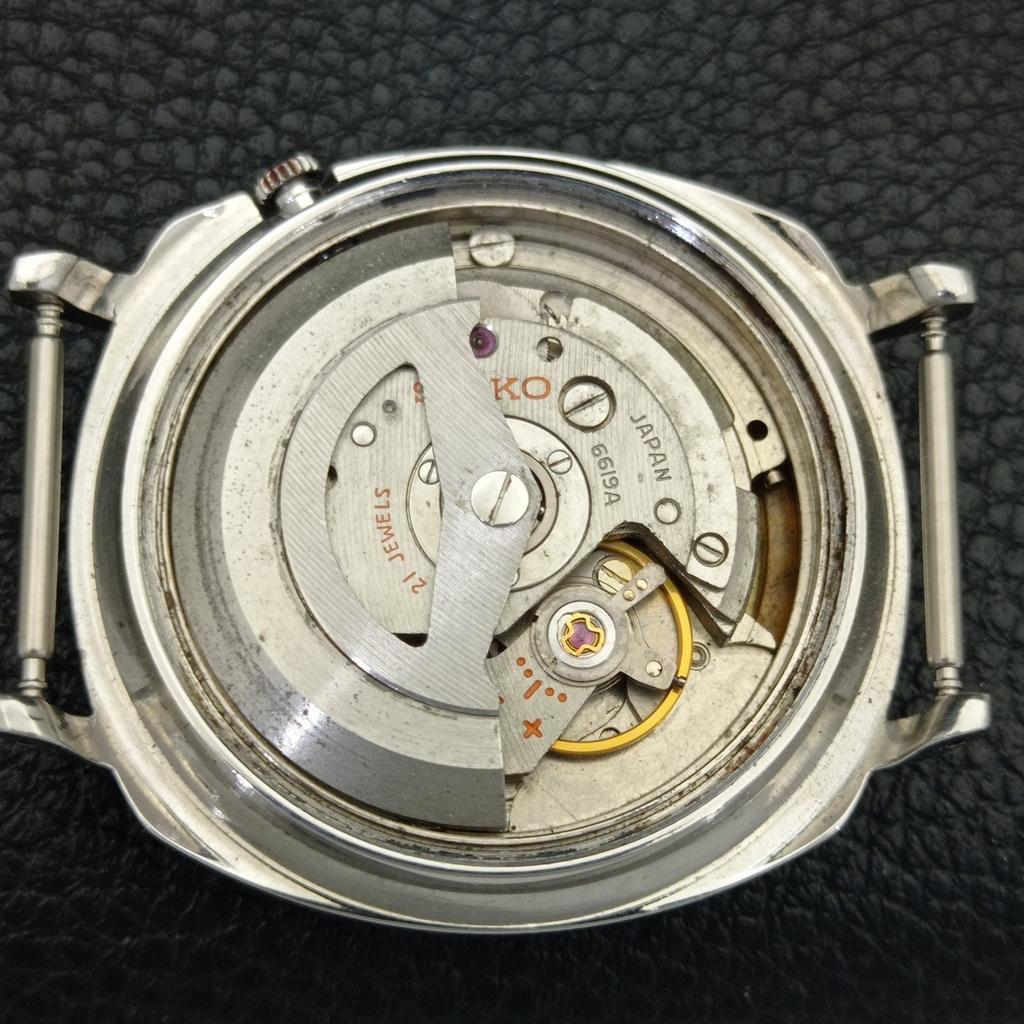 Seiko 5 АВТОМАТИЧЕСКИХ ЯПОНСКИХ МУЖСКИХ ВИНТАЖНЫХ ЧАСОВ 6619A С БЕЛЫМ ЦИФЕРБЛАТОМ И АРАБСКИМИ МЕТКАМИ a702443-5