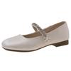 Silver single shoes women's summer new models with skirts are beautiful, flat bottom is not tired, Mary Jane small leather shoes in the evening