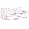 Sofa Bed with Armrests Light Grey Fabric