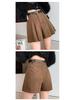 High-Waisted Corduroy Wool Pleated A-Line Skirt Pants for Women - Versatile Winter 2025 Fashion