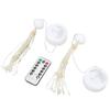 2Pcs LED Decorative Lights 8 Modes DIY Hanging Solar Decorative Lights with Remote Control for Outdoor Courtyard