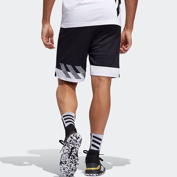 adidas Баскетбольные Шорты Мужские Черные Умеренно Прямые Брюки DZ5819