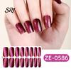 Glitter Nail Stickers Polish Strips with File Easy Apply Remove Self Adhesive Women Home Manicure Decals Full Sticker DIY Art Decoration Wrap Reusable