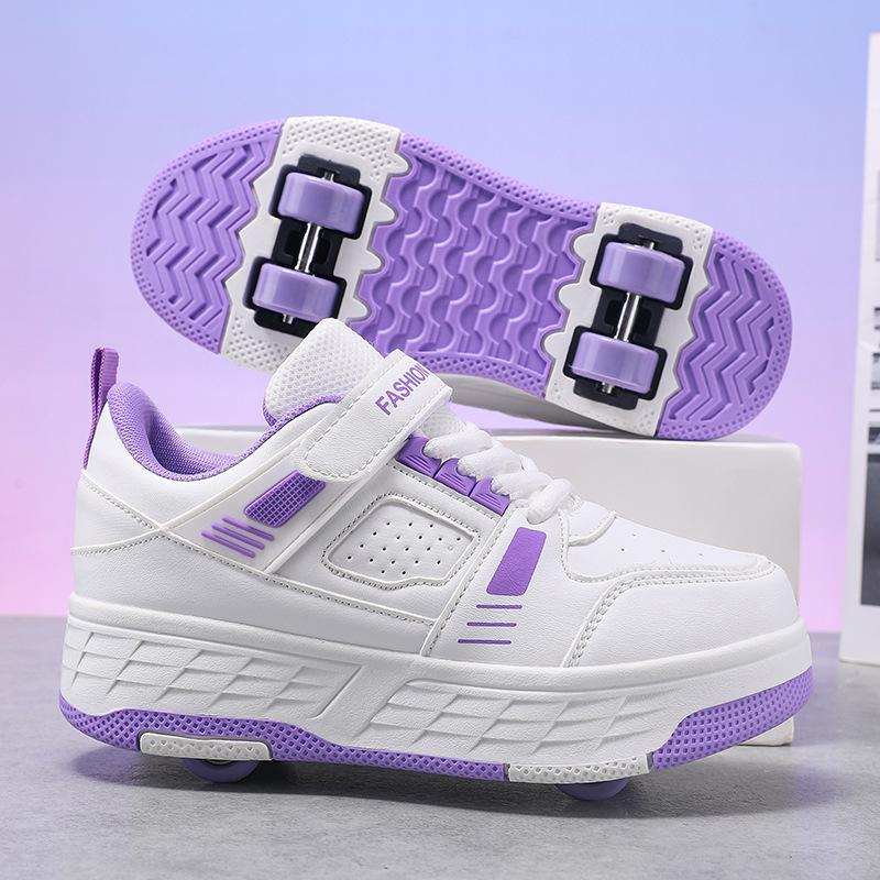Four-Wheel Runaway Shoes Girls Sports Pulley Shoes Spring Wheel Shoes Children'S Skates