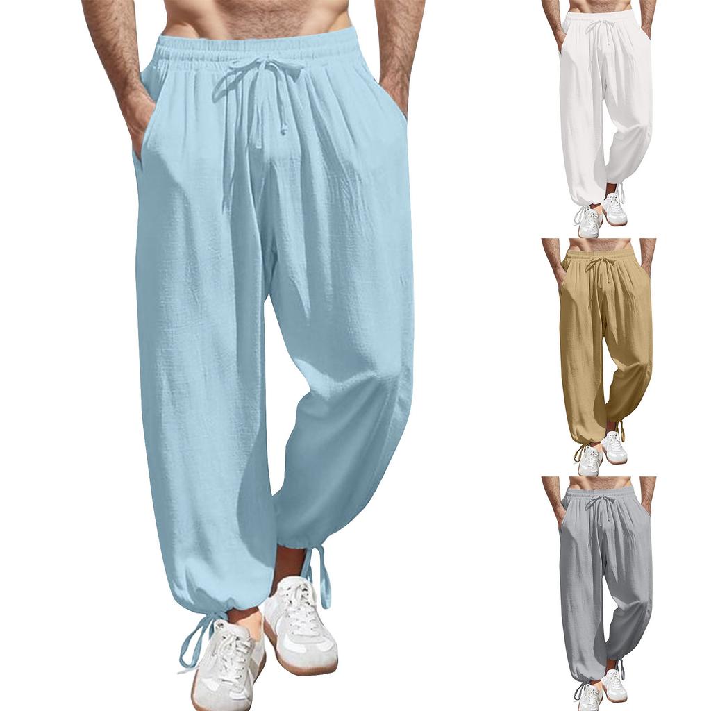Спортивные штаны для фитнеса, однотонные, свободные, повседневные, спортивные штаны для бега