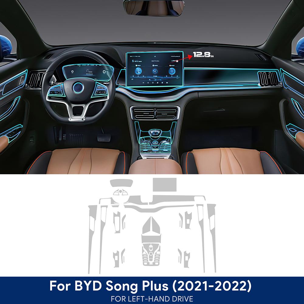 Для BYD Seal U Sealion 6 Song Plus DMI EV -2024 Автомобильный центральный экран навигации приборной панели TPU Защитная пленка для интерьера