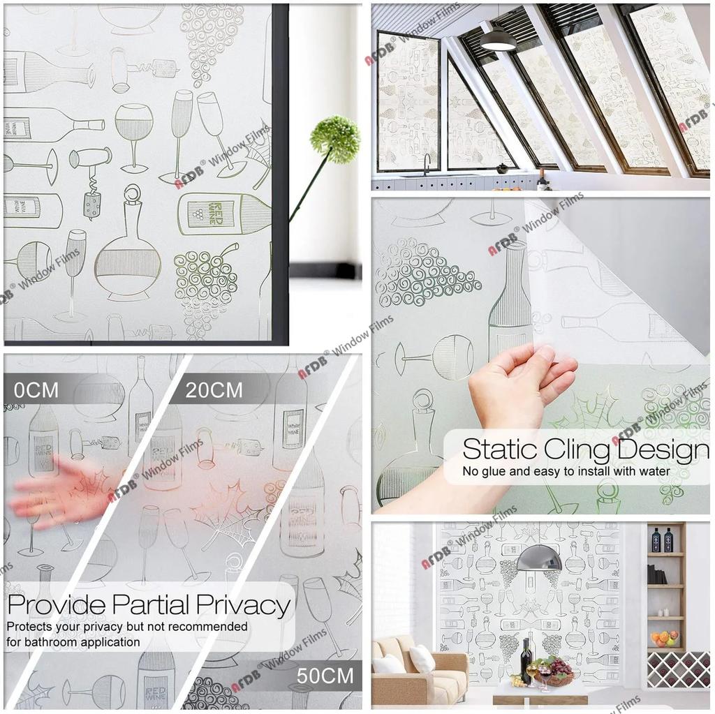 2 метра матовая полосатая оконная пленка витражное стекло декоративная УФ-наклейка конфиденциальная матовая самоклеящаяся пленка оконная наклейка для стекла
