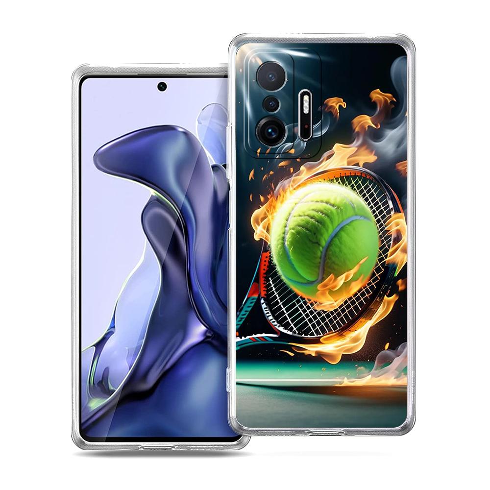 Прозрачный чехол для телефона для Xiaomi Mi 14 13 12 11 Ultra 13T 12T 11T Poco X3 NFC F3 F6 Pro Lite 5G Мягкий ТПУ корпус Сумка для спортивного тенниса