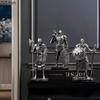 Орден рыцарей Креативные фигурки Статуэтка Украшение для стола Тяжеловооруженные рыцари Персонажи Полимерная скульптура Эстетический декор для комнаты