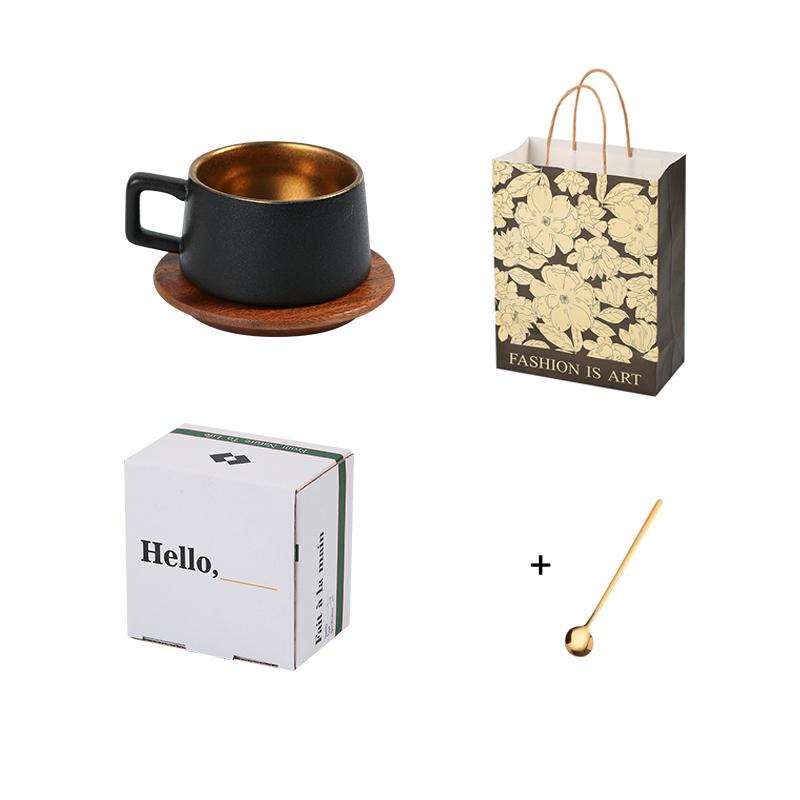 European vintage ceramic coffee cup gift box with high-grade exquisite cup and saucer set household Japanese mugs small cups
