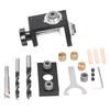 Hole Drill Guide Jig 3 In 1 Adjustable Woodworking Dowelling Drilling Locator Set Kit for DIY