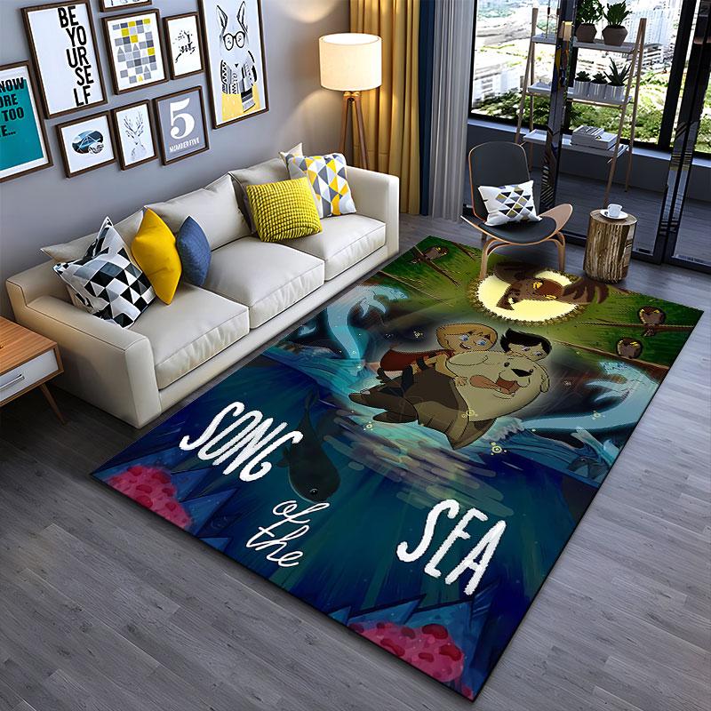 "Song of the Sea Cartoon Carpet" suitable as a non-slip mat for the living room or bedroom sofa