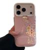 Девочка полый цветочный кролик подходит для чехла на телефон Apple 17Promax IP16 цвет серебристый IMD15Pro крышка-подставка