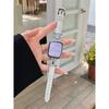 Роскошный кожаный ремешок для iWatch Serise Ultra 8 7 SE 6 5 4 3, тонкий ремешок с бриллиантами для Apple Watch 41 мм, 38 мм, 40 мм, 42 мм, 44 мм, 45 мм, 49 мм