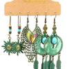 Bohemian Ethnic Retro Earring Set: 3-Piece Hanfu & Nepal Style for Women