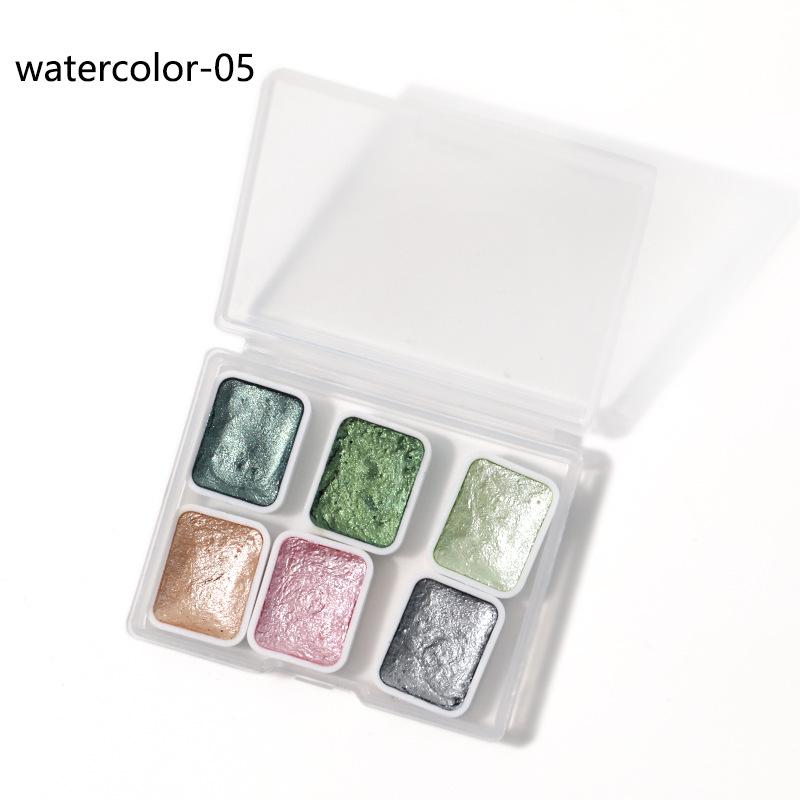 Перламутровые акварельные краски для нейл-арта - Металлический омбре и мраморные эффекты