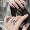 Light Luxury Fairy Phantom Butterfly Ring Three-Dimensional Hand Inlaid High Carbon Diamond Sweet Wind Layer Diamond Ring