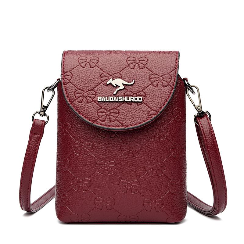 Мягкая кожаная сумка для мобильного телефона, женская модная женская сумка через плечо, ветровая сумка-мессенджер, женская простая и легкая