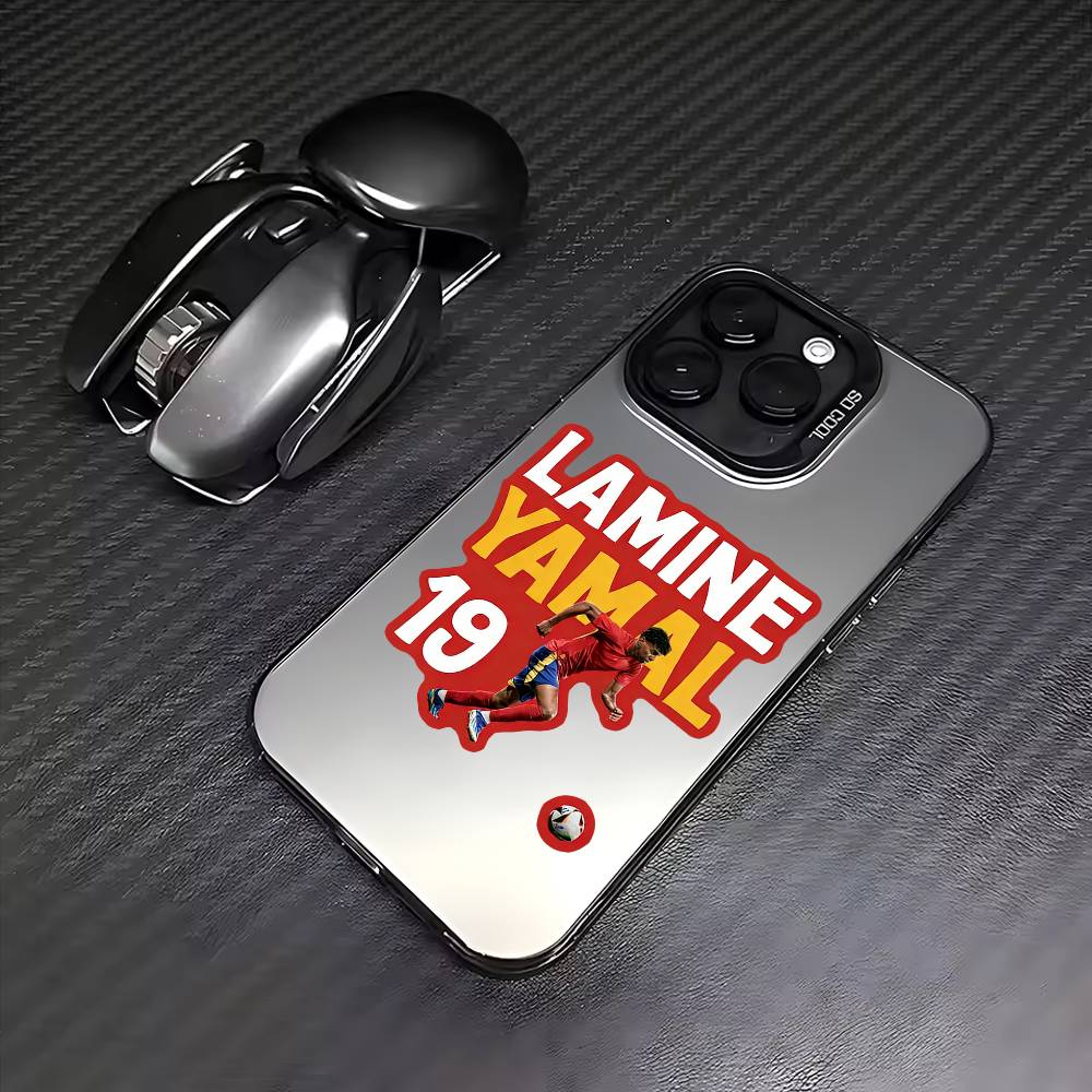 L-Lamine №10 19 Y-Yamal Чехол для телефона для iPhone 17,16,15,14,13,12,11 Plus,Pro Max, Цветной Серебристый Чехол для телефона