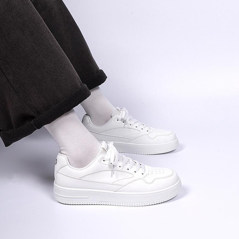 Global Fashion Versatile Board Shoes ZHQ-HY891 Spring Men's Breathable Lightweight Shoes Men's Thick-soled Height-increasing White Shoes