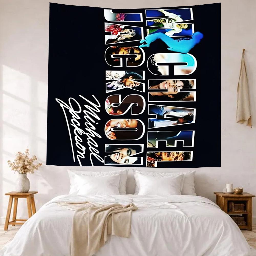 Michael Jackson2 Wall Decor Tapestry Art For Pet Memorial Birthdaywedding Party Backdrop Family Gift